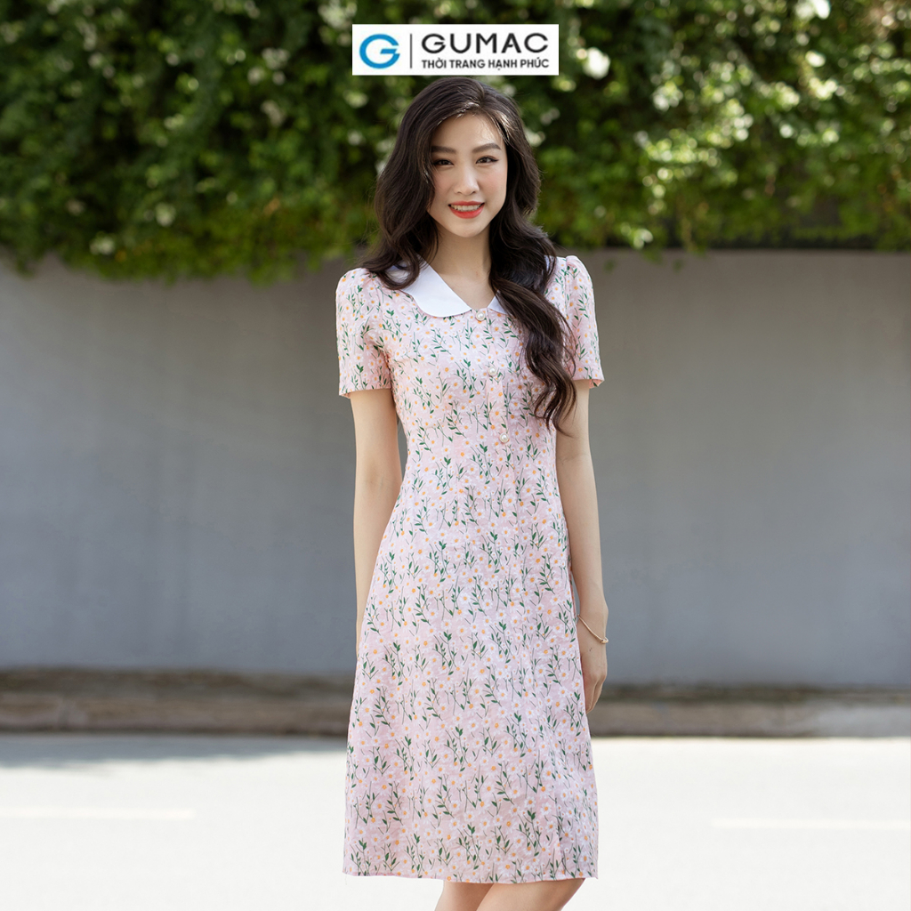 [BST THÁNG 7] Đầm A bâu phối thời trang GUMAC DD07023