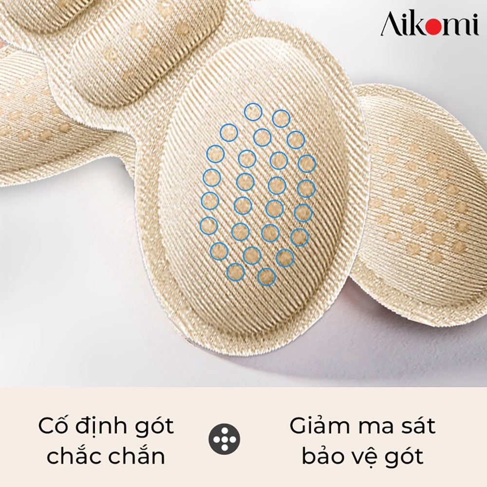Cặp lót giày chống rớt gót 4D có mặt gai silicon bám chân Aikomi C10-C9 (AIL03)