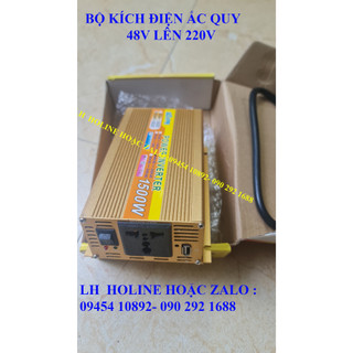 Bộ kích xe điện lên 220v, bộ đổi nguồn ắc quy inverter 24v,48v,60v lên 220v 1500w