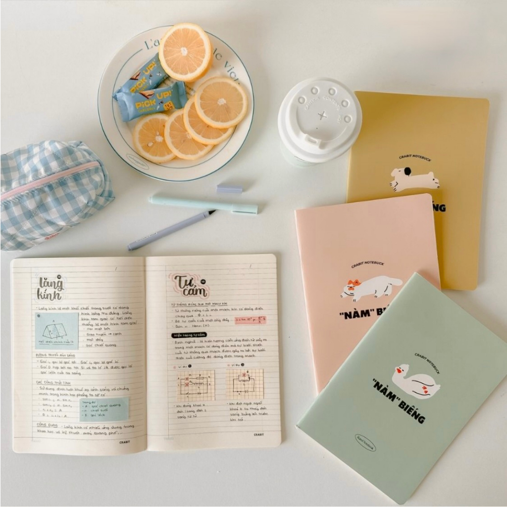 Tập học sinh kẻ ngang, caro vở ghi chép Crabit size B5 || Nhà Kawaii