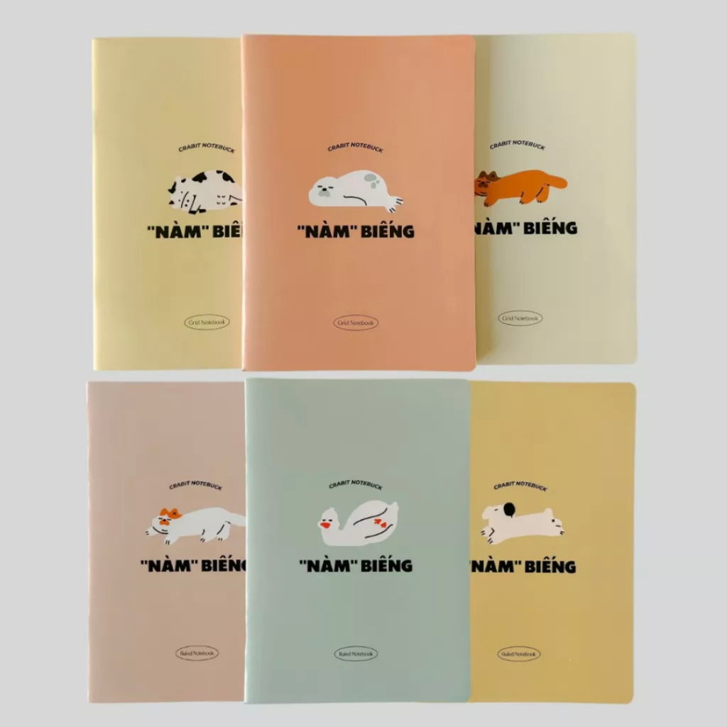 Tập học sinh kẻ ngang, caro vở ghi chép Crabit size B5 || Nhà Kawaii