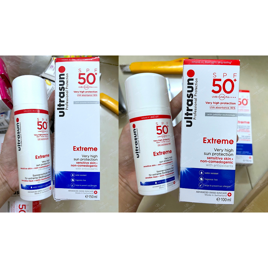 Kem chống nắng Ultrasun Đỏ Extreme SPF50+ Sun Lotion for Very Sensitive Skin 100ml