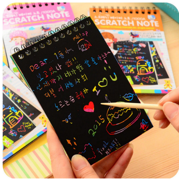 Sổ Scratch Note Sổ Than Ma Thuật Cầu Vồng DIY Mim Mim Store SCRATCHNOTE095