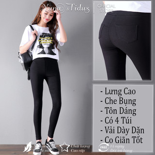 Quần Legging Lưng Cao 4 Túi YUNA, Hàng Chính Hãng Chất Dày Dặn mã Warm01