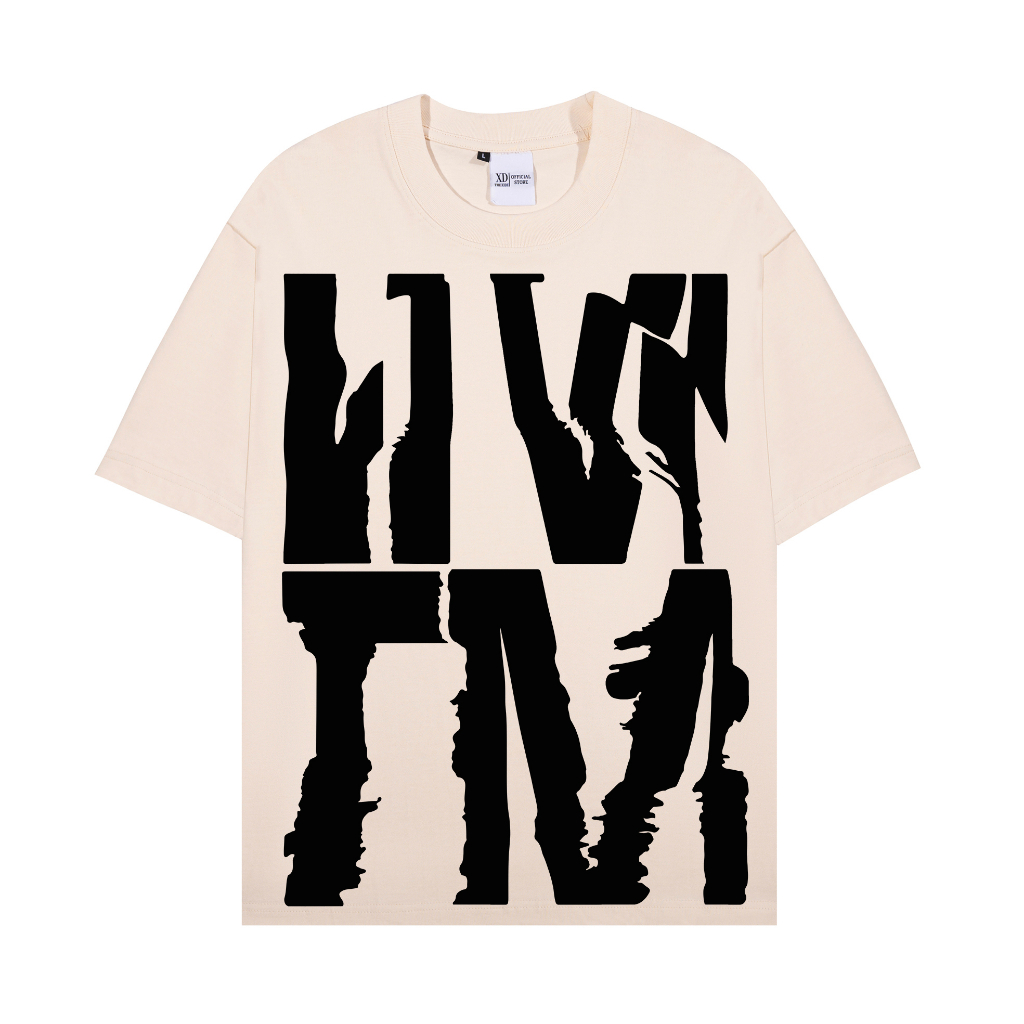 Áo thun The Xide áo phông unisex in chữ tượng hình form rộng chất cotton 2 chiều định lượng 250gr co giãn