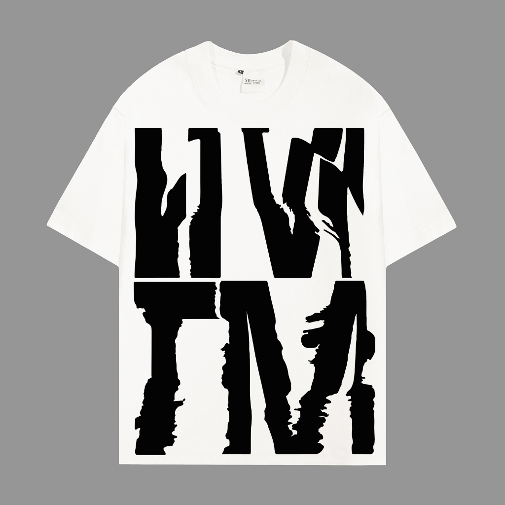 Áo thun The Xide áo phông unisex in chữ tượng hình form rộng chất cotton 2 chiều định lượng 250gr co giãn