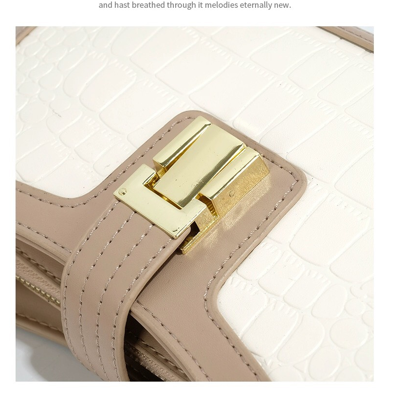 Túi đeo chéo , tặng thêm dây đeo vai, vân da rắn khóa gài SL104