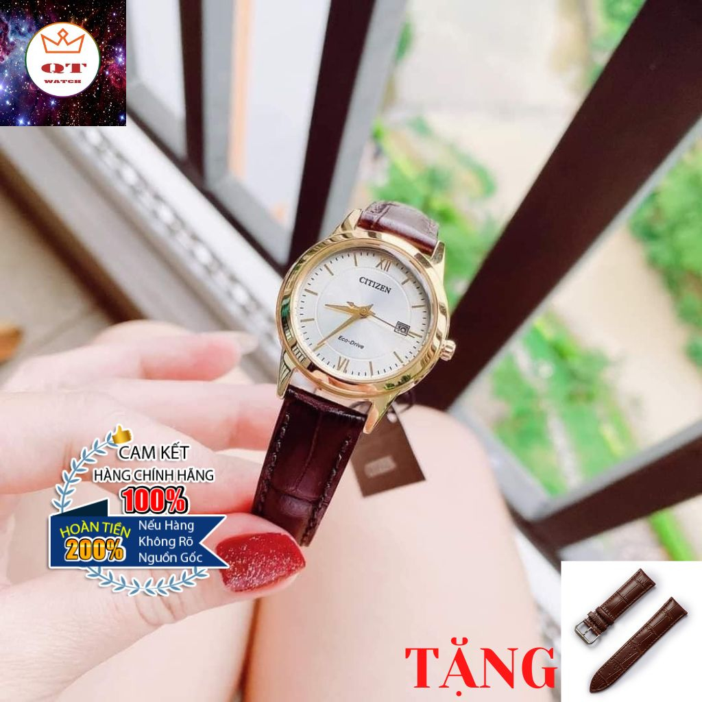 Đồng Hồ Nữ Citizen FE1082-05A Chính Hãng Tặng Kèm Dây Da Cao Cấp