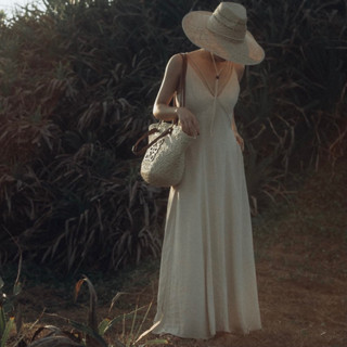 [Gabyli Label] Đầm dài linen 2 dây chéo ngực - KAYLIN DRESS