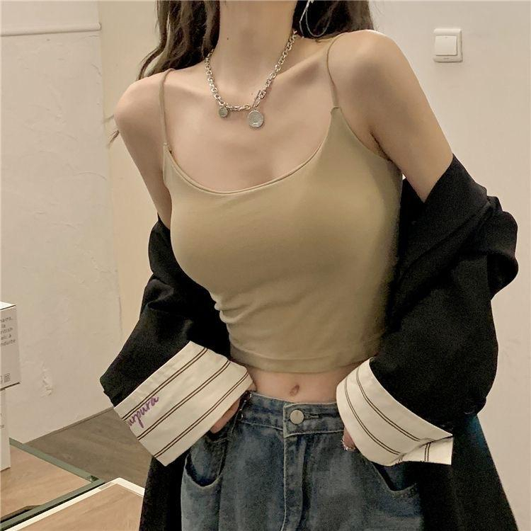 Áo bra 2 dây có mút đệm không đường may thời trang B103