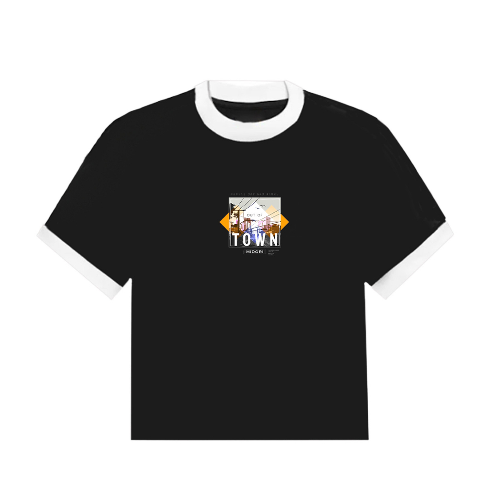 Áo thun Baby Tee TOWN unisex phông Nam Nữ Local Brand Chính Hãng Logo Midori M Studio