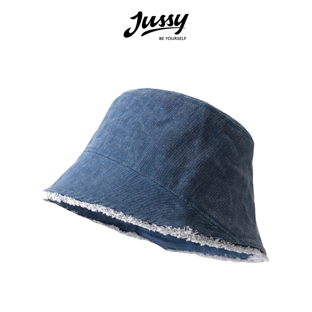 Mũ Bucket Jean Denim Vành Xéo Jussy Official Kiểu Nón Tai Bèo Cá Tính Phong Cách Thời Trang Hàn Quốc