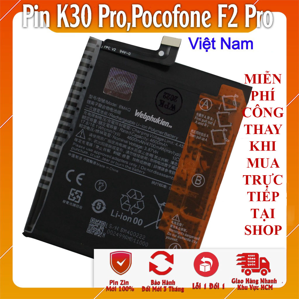 Pin Scud cho Xiaomi Redmi K30 Pro/Poco F2 Pro/Pocophone F2 Pro/Pocofone F2 Pro mã BM4Q - 4700mAh