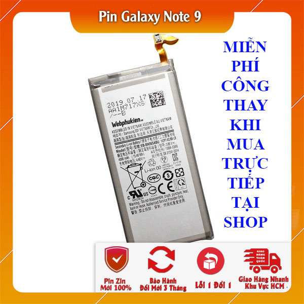 Pin Zin Hãng Scud dành cho điện thoại Samsung Galaxy Note 9 EB-BN965ABU - 4000mAh