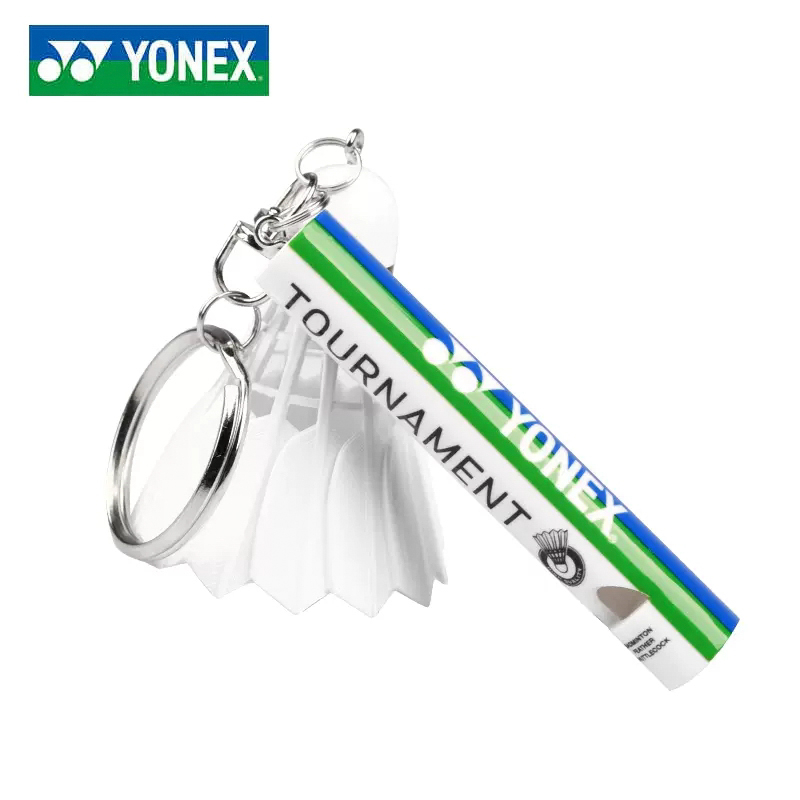 Móc khóa cầu lông YONEX có quả cầu mô phỏng kèm còi thổi treo balo, gắn vợt trang trí nhỏ gọn, tiện dụng