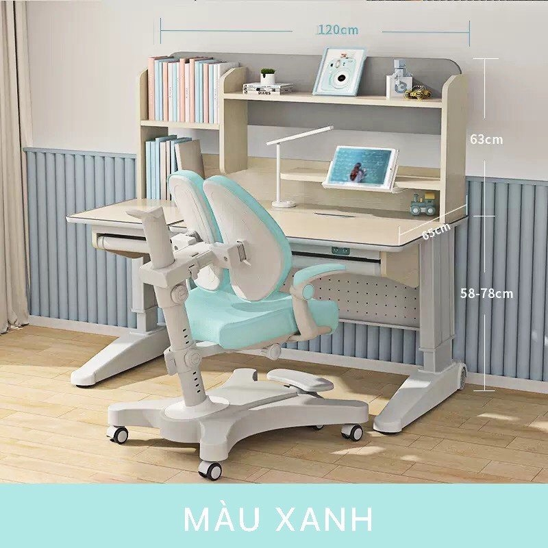 Bàn học sinh thông minh nâng hạ chiều cao chống gù,chống cận thị mẫu mới 2023 bảo hành 5 năm,Bộ bàn ghế học sinh cho bé