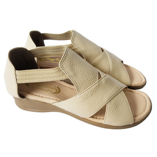 Giày Sandal Nữ Da Bò Thật BIGGBEN Cao 3 Phân HKD713