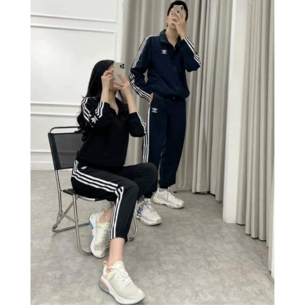 Bộ quần áo dài adidas nam nữ chất umi hàn co giãn siêu hot siêu đẹp