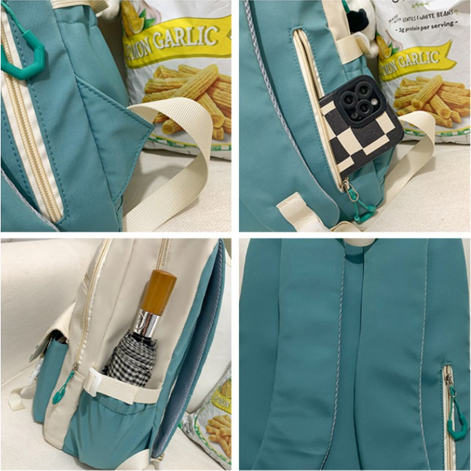 Balo cỡ lớn nhiều ngăn Happy họa tiết caro - Cặp sách đi học siêu chống nước phong cách Unisex cho cả nam nữ đẹp độc rẻ