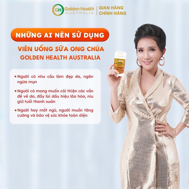 [GOLDEN HEALTH] Viên sữa ong chúa - Royal Jelly 1600mg hộp 100 Viên