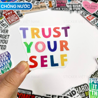 Sticker MOTIVATION  Tạo Động Lực hình dán chống nước trang trí xe, laptop, nón bảo hiểm, tem dán đàn guitar