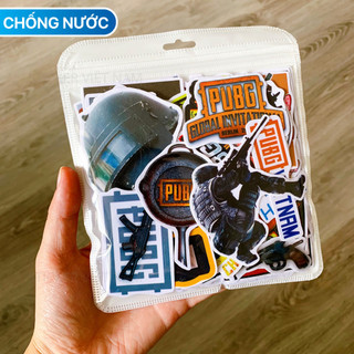 Stickers PUBG Chống Nước Trang Trí Nón Bảo Hiểm, Xe, Đàn Guitar, Laptop, Vali