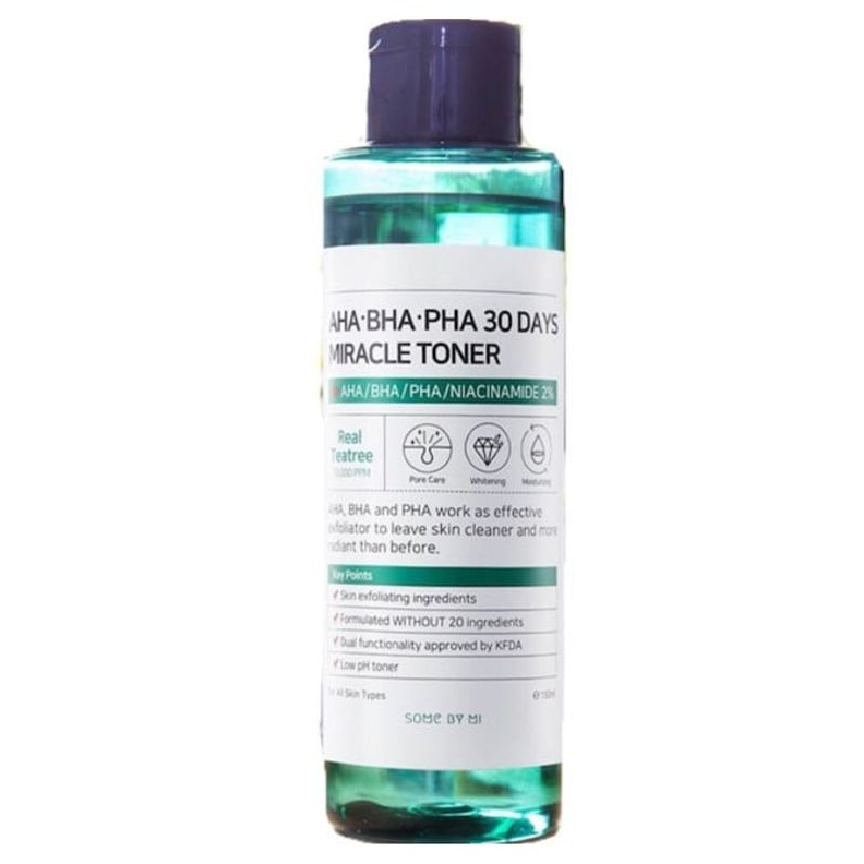 Nước Hoa Hồng Giảm Mụn Some By Mi AHA BHA PHA 30 Days Miracle Toner Some By Mi AHA 150ml