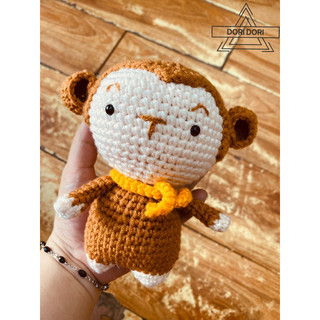 12 con giáp - Bé khỉ con handmade Dori Dori móc len