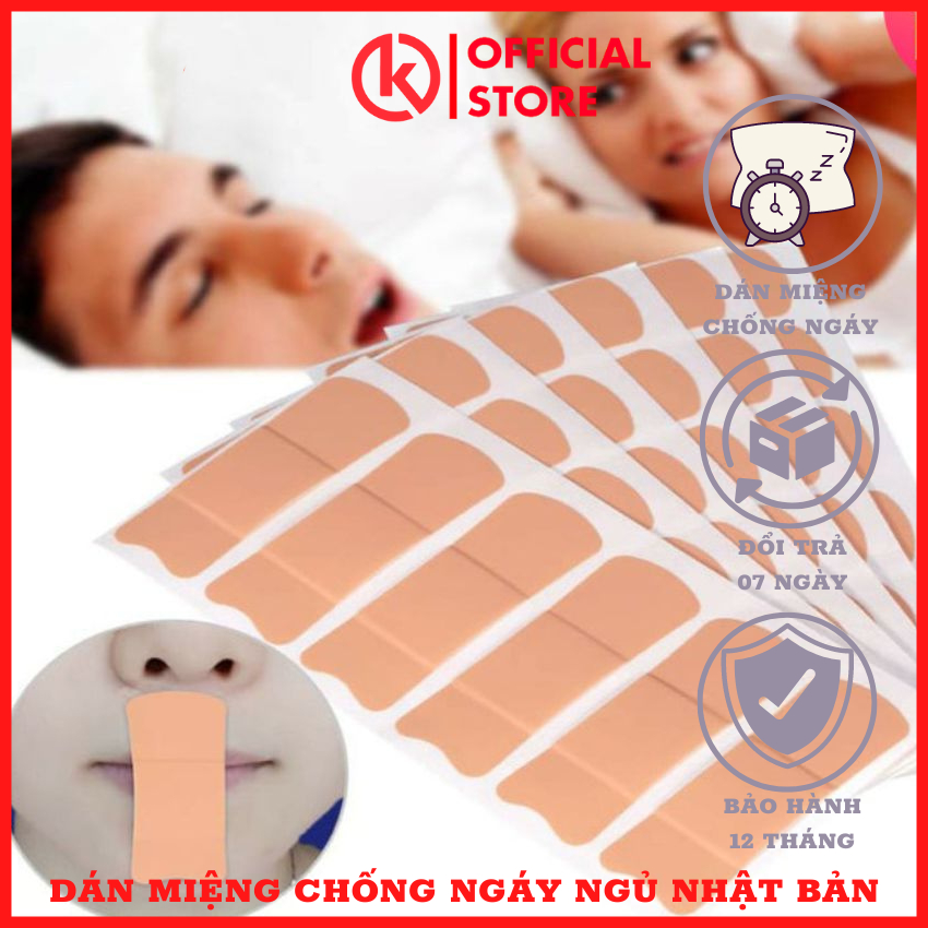 Gói 36 Miếng Dán Chống Ngáy Ngủ Nhật Bản M1 Miếng Dán Chống Hở Miệng Khi Ngủ, Miếng Dán Không Mùi Dễ Bóc Sau Khi Sử Dụng