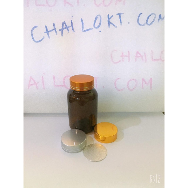 Lọ nhựa đựng viên nang 200ml màu Nâu