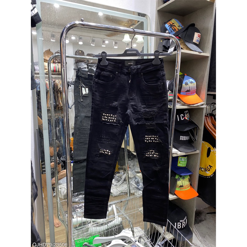 Quần bò jean Aim.ri thời trang cao cấp cho nam ,hoạ tiết đính đá lên dang cực đẹp.new