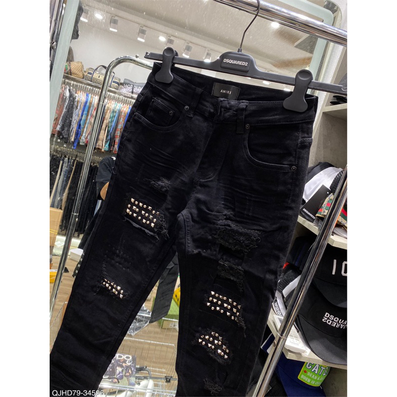 Quần bò jean Aim.ri thời trang cao cấp cho nam ,hoạ tiết đính đá lên dang cực đẹp.new