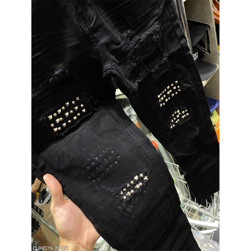 Quần bò jean Aim.ri thời trang cao cấp cho nam ,hoạ tiết đính đá lên dang cực đẹp.new