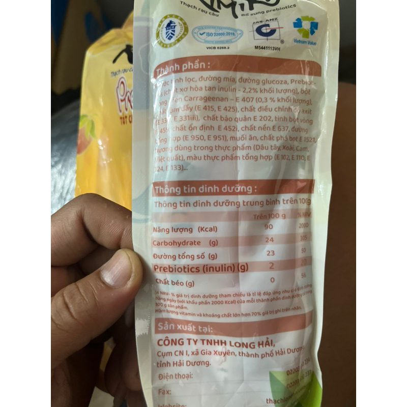 Thạch rau câu phong cách Nhật Bản Kimiko bổ sung Prebiotics - túi 500 g