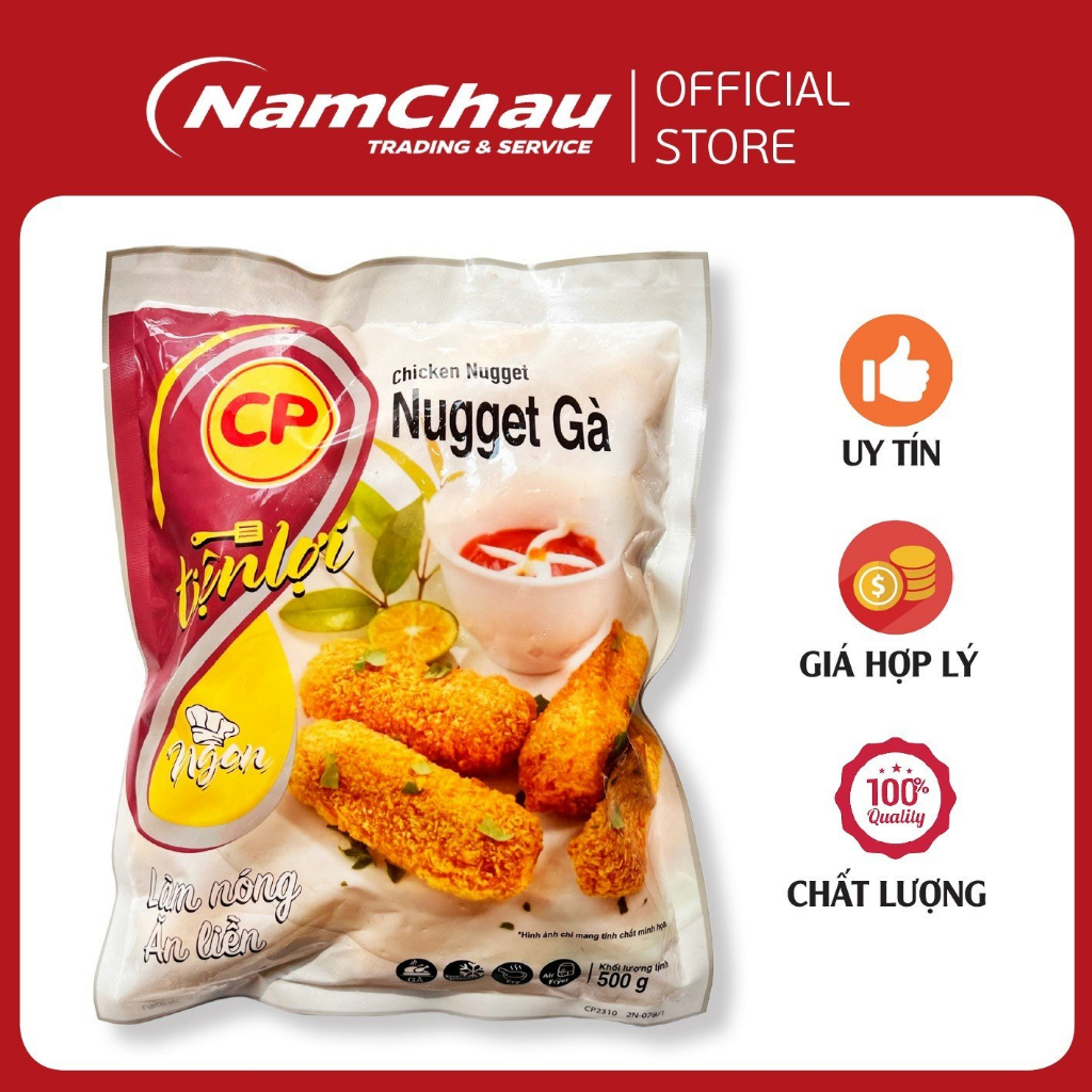 Nugget gà 500gr CP, gà rán trẻ em ưa thích, không cần rã đông chế biến trong vài phút [HN giao hoả tốc]
