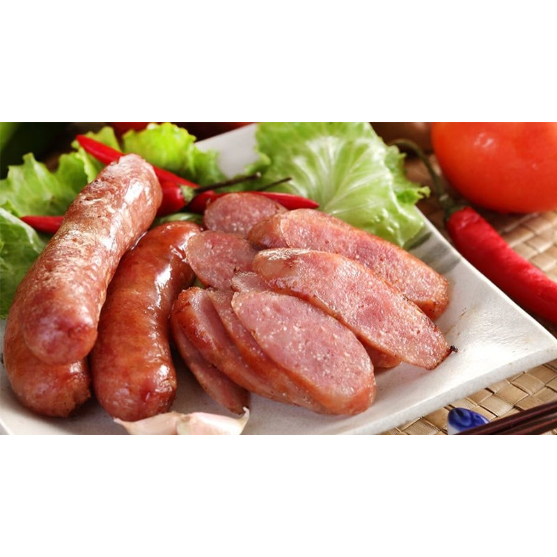 Lạp xưởng tươi Đông Phương 500gr/14 chiếc ăn vặt chiên rán/nướng/xiên que thơm ngon