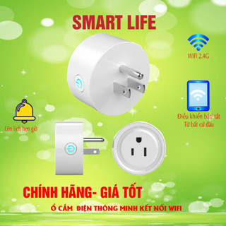 Ổ cắm thông minh điều khiển qua App Tuya trên smartphone  100v 220v-10A công suất 2200W, dùng cho tivi, wifi, nóng lạnh