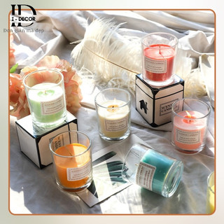 Nến thơm Candle Cup mini, nến thơm thư giãn không khói cao cấp , nến thơm tinh dầu thiên nhiên giúp giảm stress - IDECOR