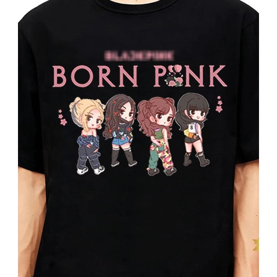 Áo phông áo thun Born Pink Chibi BlackPink Pink Venom