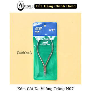 • kềm cắt da vuông trắng mạ inox | castle