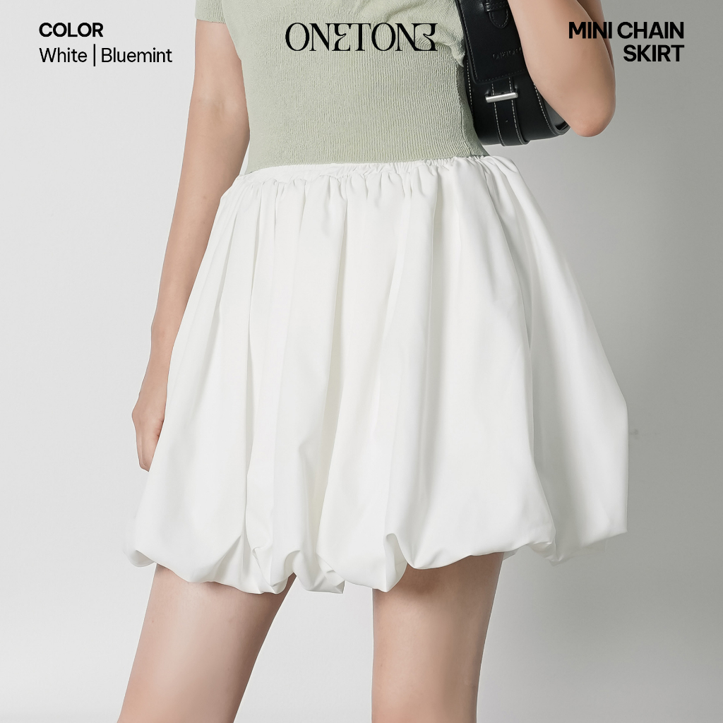 Chân váy Onetone dáng ngắn bèo nhún Mini Chain