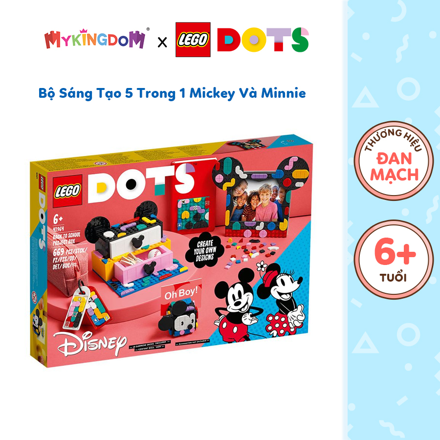 Đồ Chơi LEGO DOTS Bộ Sáng Tạo 5 Trong 1 Nhân Vật Mickey Và Minnie 41964 (669 chi tiết)