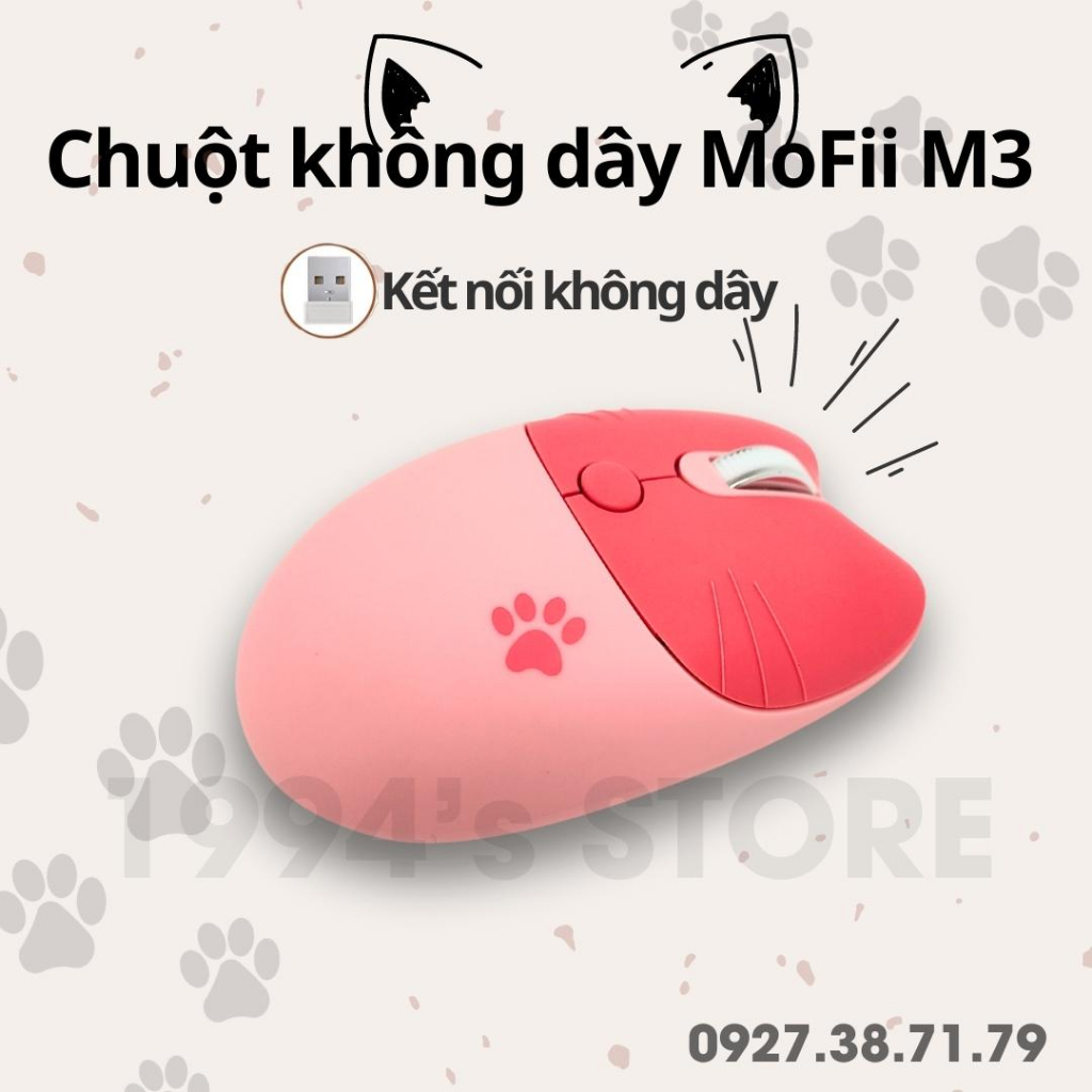 Chuột không dây Ferris Hand MOFII M3 Wireless 2.4Ghz nhiều màu xinh xắn dễ thương - Dùng cho PC, Laptop, Tivi