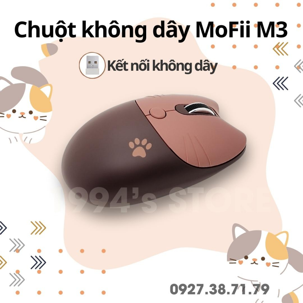 Chuột không dây Ferris Hand MOFII M3 Wireless 2.4Ghz nhiều màu xinh xắn dễ thương - Dùng cho PC, Laptop, Tivi