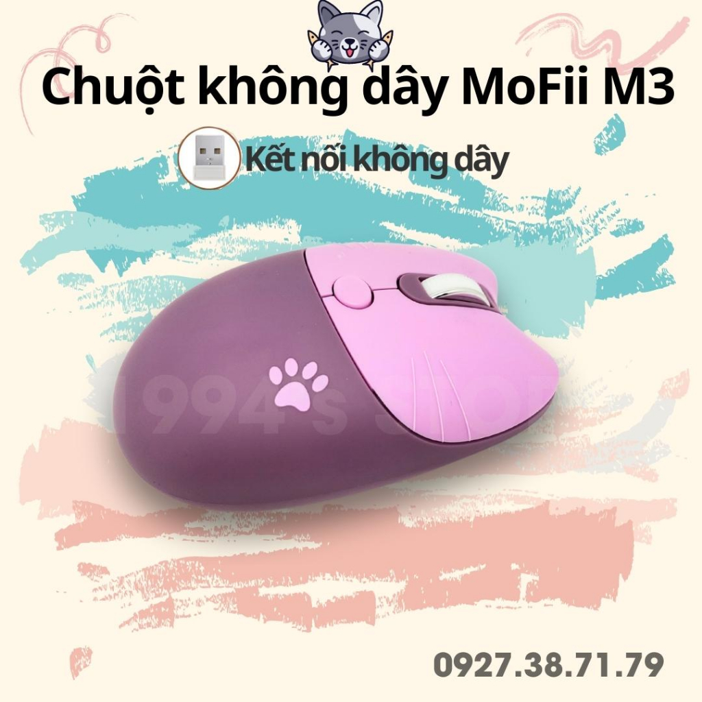 Chuột không dây Ferris Hand MOFII M3 Wireless 2.4Ghz nhiều màu xinh xắn dễ thương - Dùng cho PC, Laptop, Tivi
