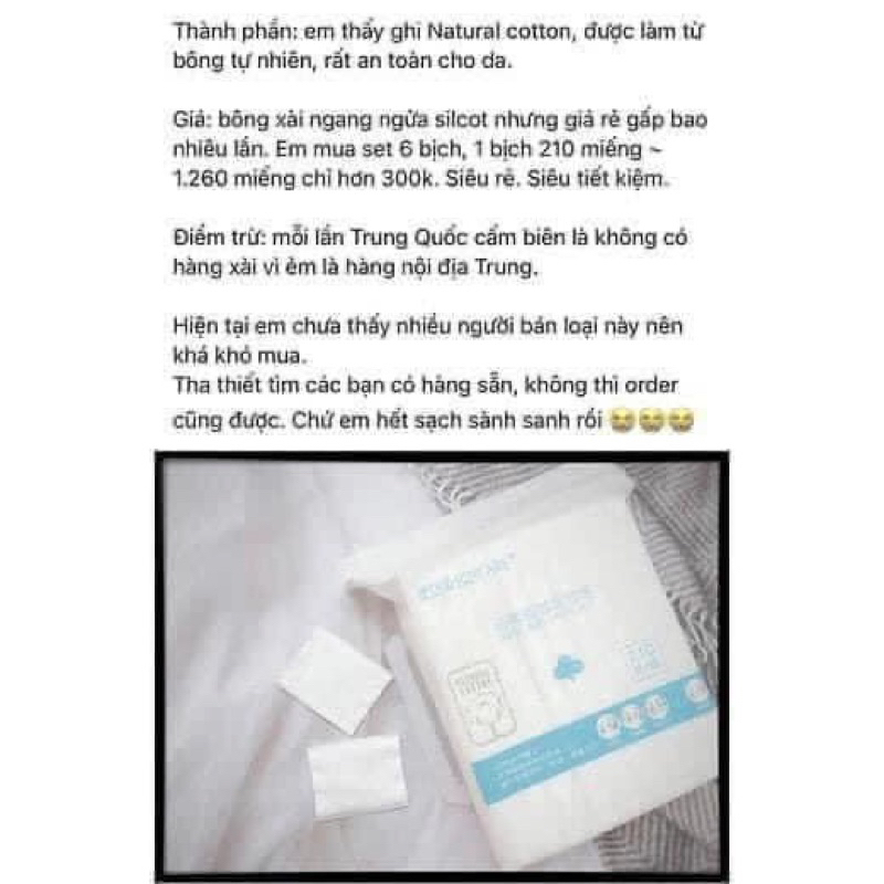 Combo 4 gói bông tẩy trang Joycare