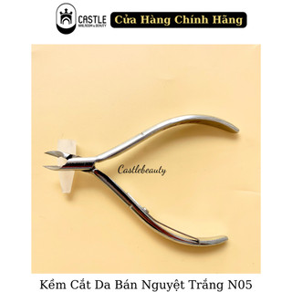 Combo 10 kềm bán nguyệt trắng làm nail chất liệu cao cấp, thiết kế mũi kiềm dễ cắt, an toàn sử dụng