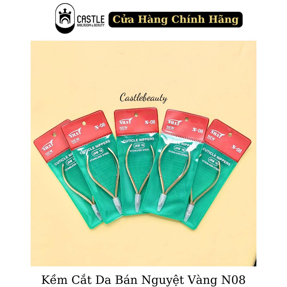 Combo 10 kềm cắt da bán nguyệt vàng N08 - Kềm Nhật