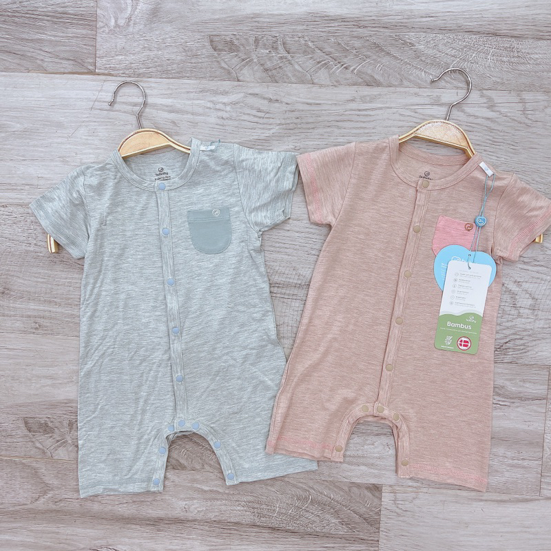 Body cộc cài thẳng Bubaby Bambus cho bé từ 6 tháng- 12 tháng
