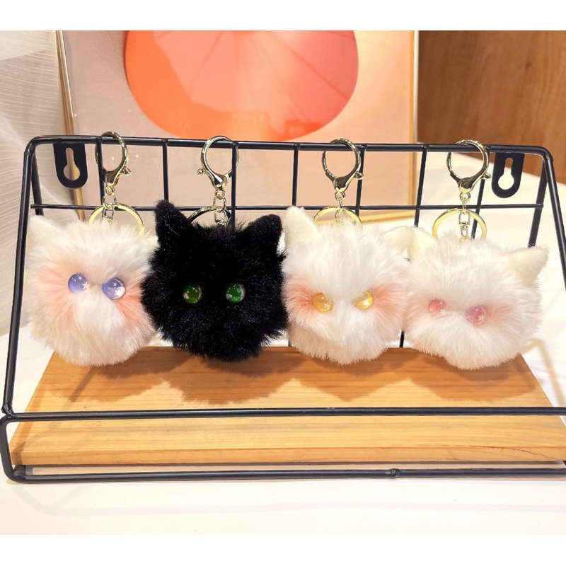 Móc Khóa Mèo Bông Dễ Thương Giá Rẻ Treo Balo Túi Xách Quà Tặng Phụ Kiện